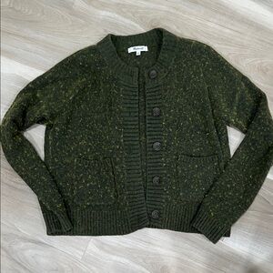 Madewell Forest Green Cardigan Sweater